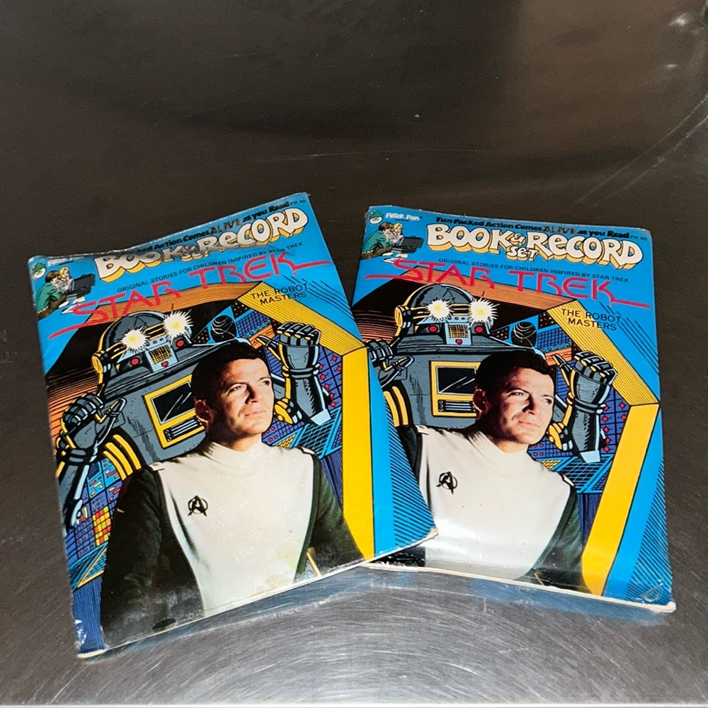 Mint in Wrap Vintage 1979 Star Trek “Robit Masters” Book and Record Set